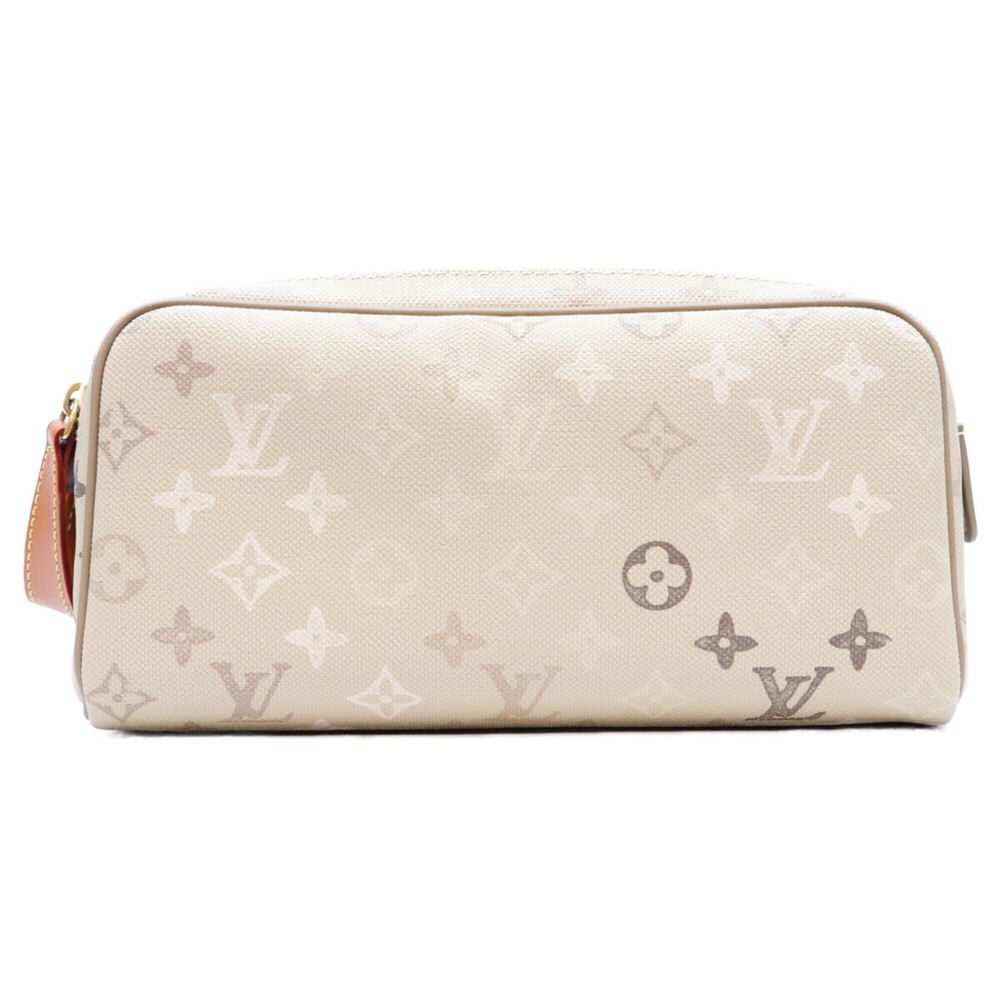 LOUIS VUITTON M29161 Monogram Surplus Canvas Dopp Kit Handbag, Sand Beige, Go...